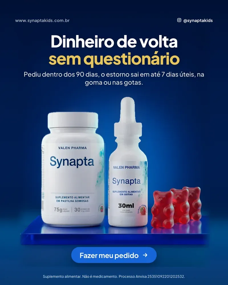 Publicidade Synapta: Dinheiro de volta sem questionário