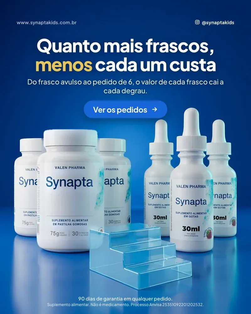 Publicidade Synapta: Quanto mais frascos, menos cada um custa