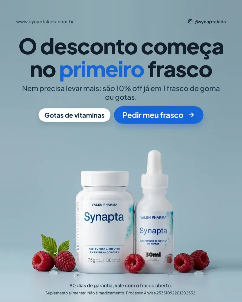 Publicidade Synapta: O desconto começa no primeiro frasco