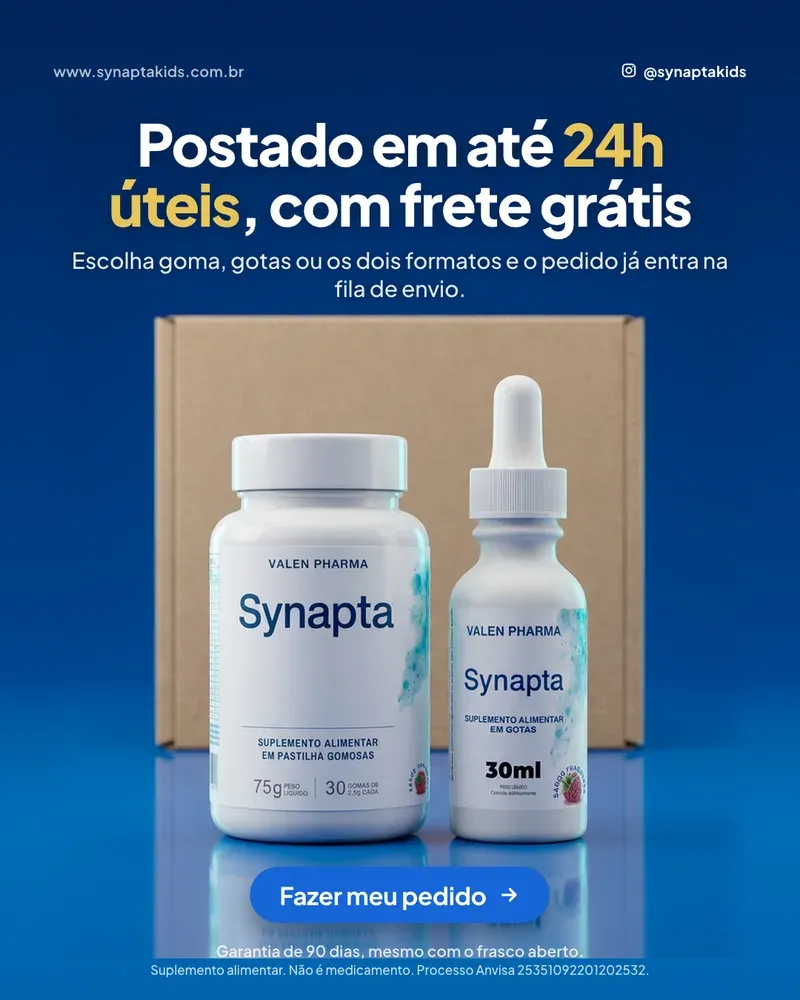 Publicidade Synapta: Postado em até 24h úteis, com frete grátis